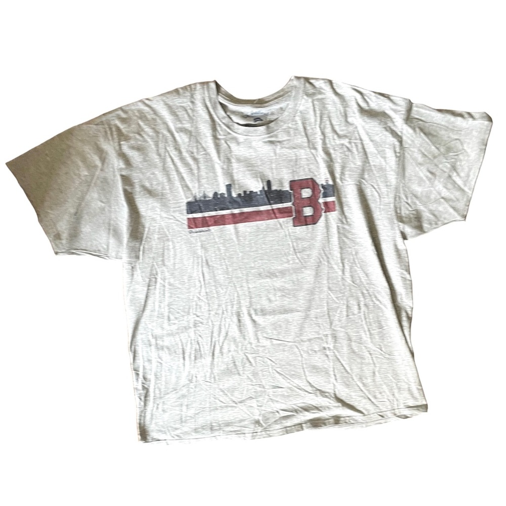 NWOT Men’s 3XL Chowdaheadz Boston Skyline Red Sox Colors Heather Gray T Shirt